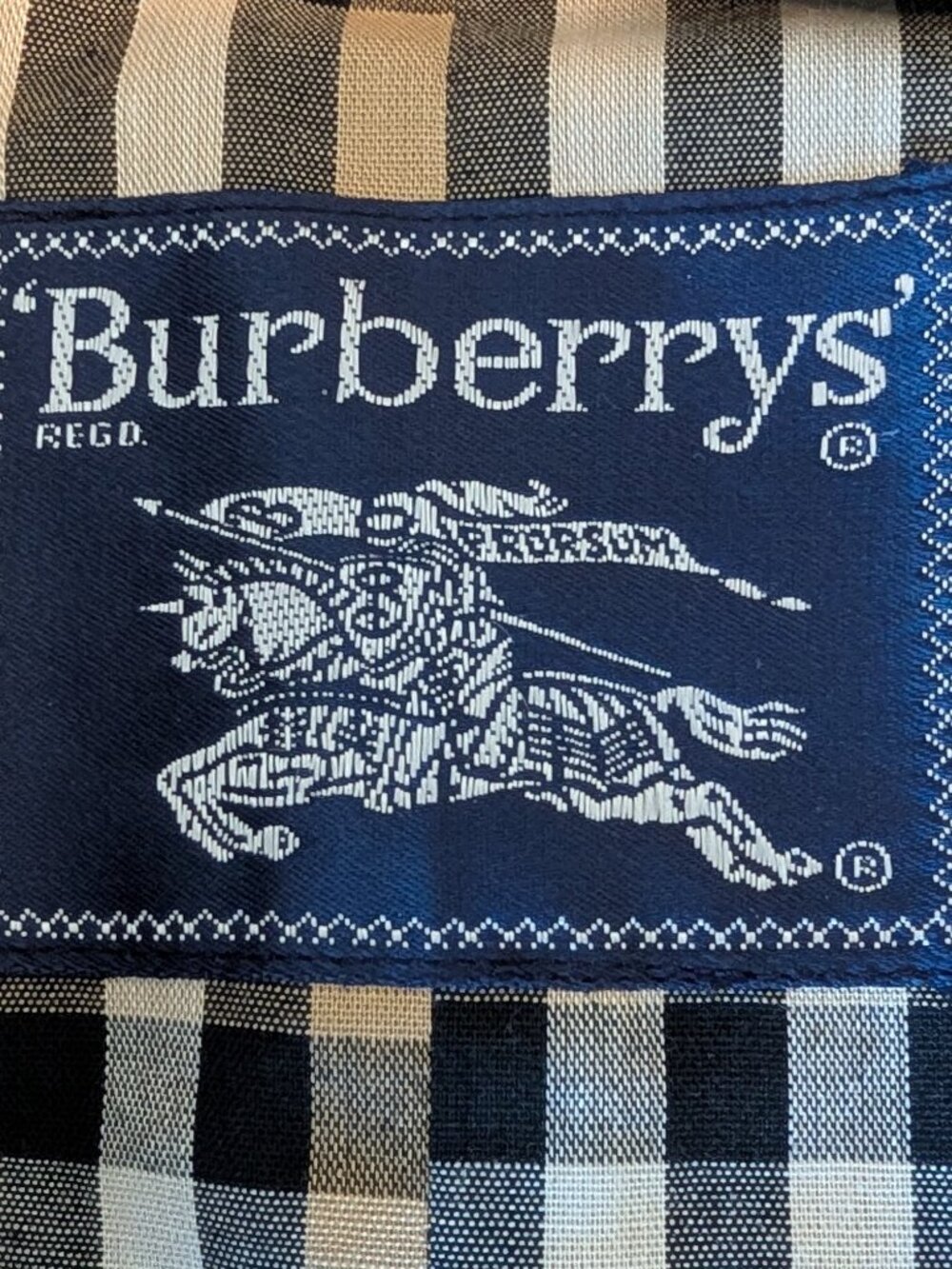 VTG Burberry Womens M 10 Long Stone Trench Coat Nova Check + Wool Liner Belted - Picture 9 of 10